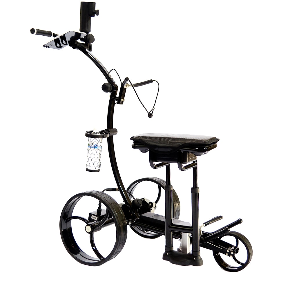 Electric golf trolley with seat