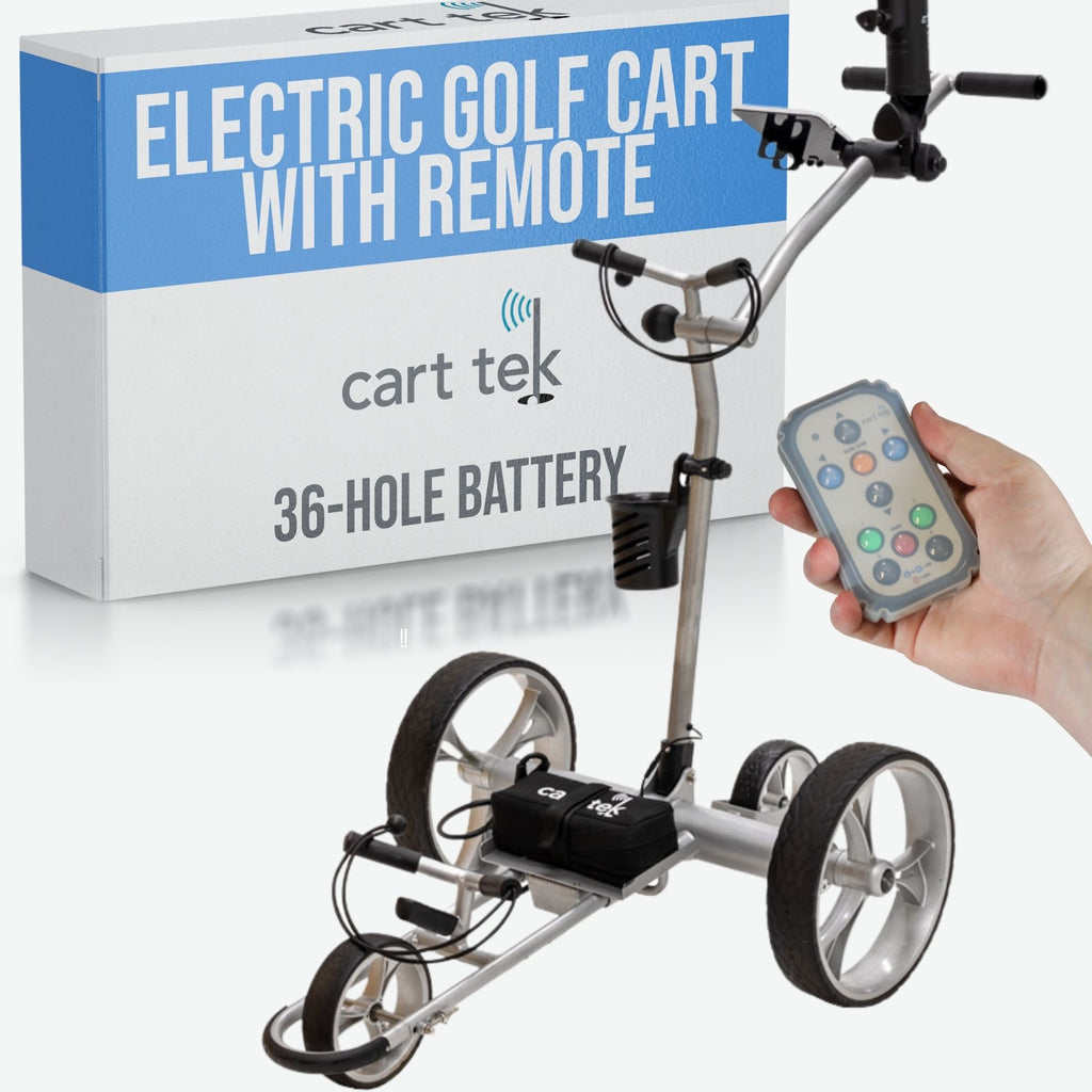 Yellowstone-R-SIL, Yellowstone electric golf cart with remote, 36-hole battery, silver color