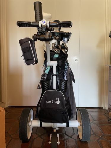 customer electric golf cart in kitchen