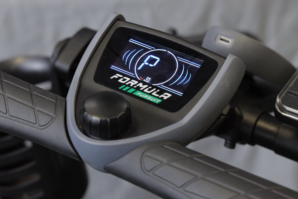 Main display showing Park mode and battery level