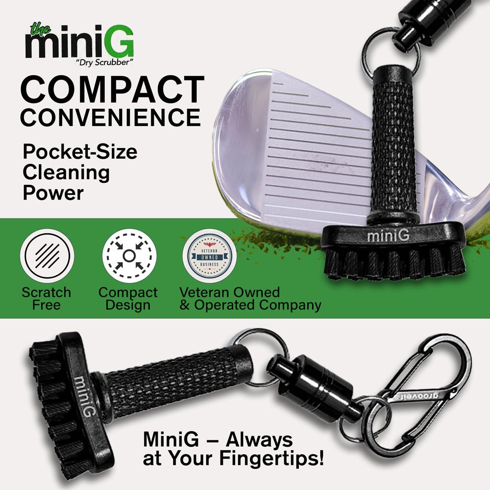 Grooveit miniG – Compact Dry Golf Brush