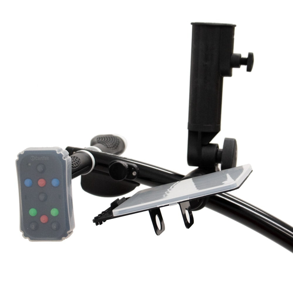 GRi-1500Li in black with new remote, adjustable scorecard holder, and umbrella holder.