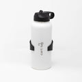 White Cart Tek 32 Oz Thermos Cup Water Bottle and XL Drink Holder Combo